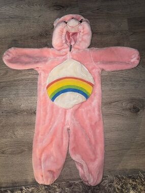 Vintage Y2K 2003 Care Bears Cheer Bear plush jumpsuit 12-18M